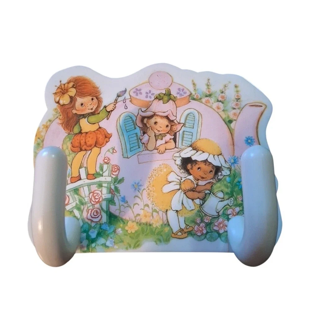 Vtg Little Blossom and Friends Plastic Double Hook Wall Hanger 5x4 Avon NOB READ